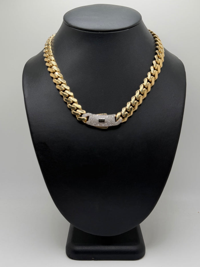 Chain Monaco 10K Zirconia Weight 30.9 g