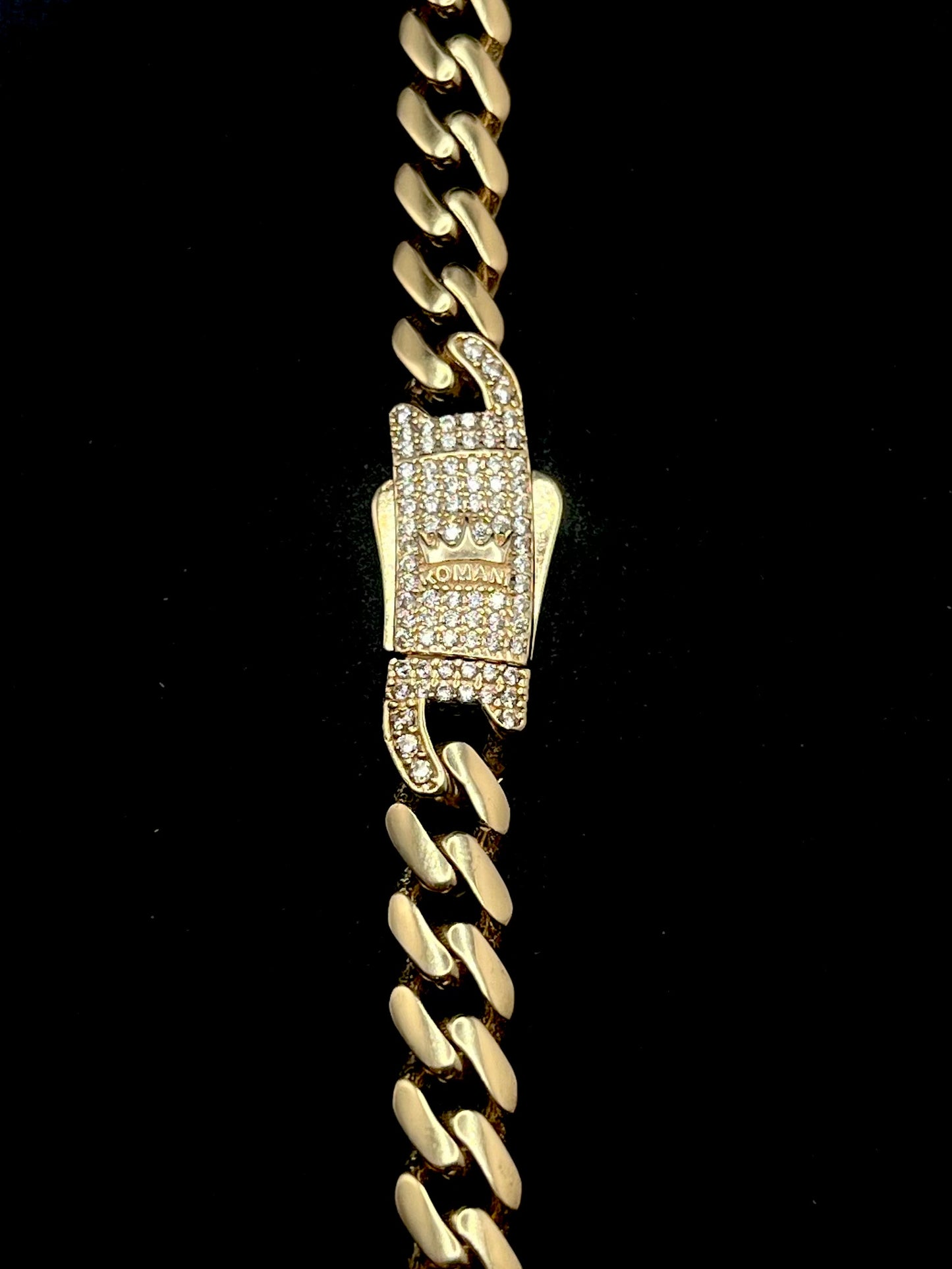 Monaco Bracelet Classic Pavé Lock 14K 15.3 g