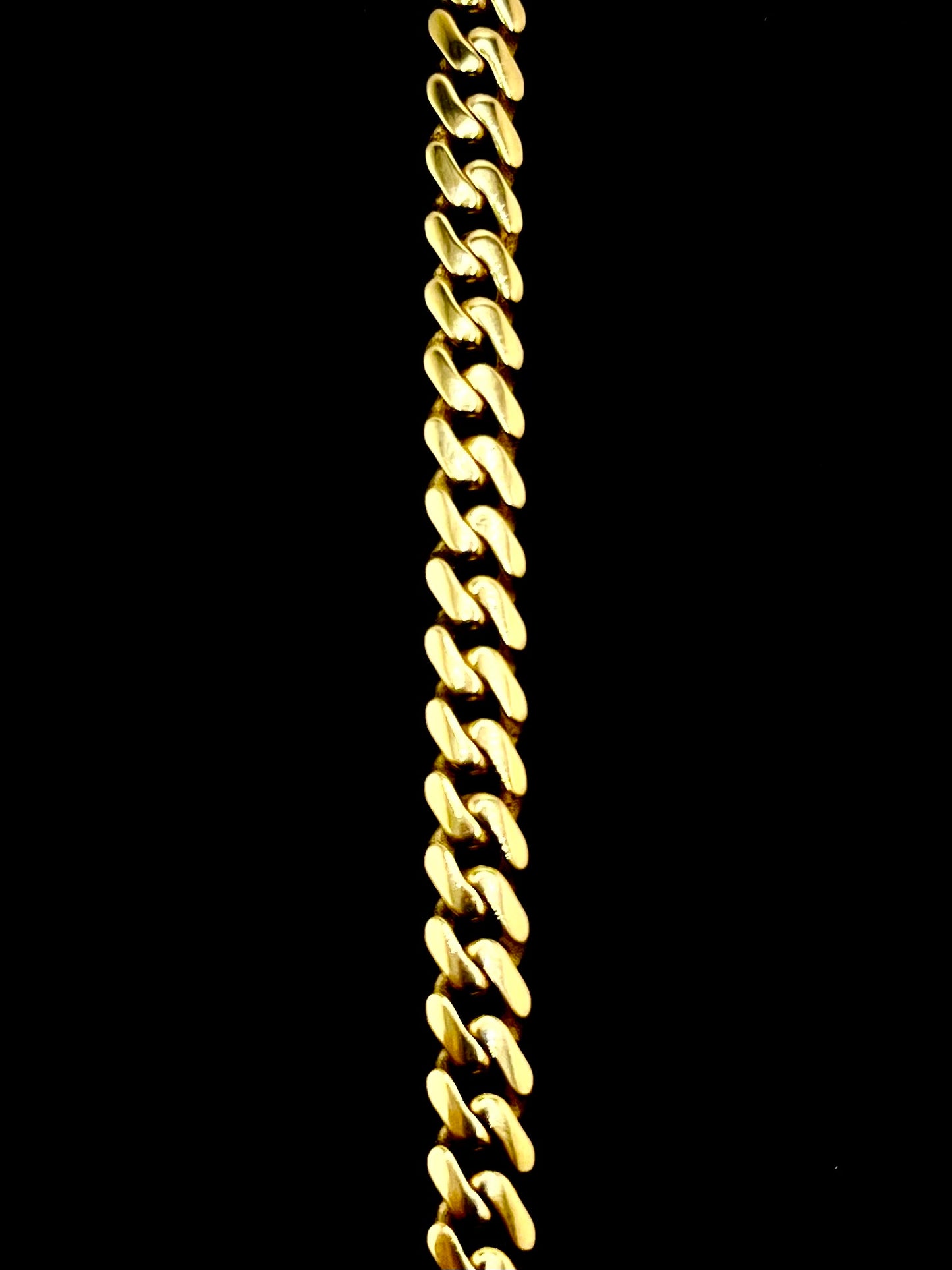 Monaco Chain Classic Pavé Lock 10K 11.1 g