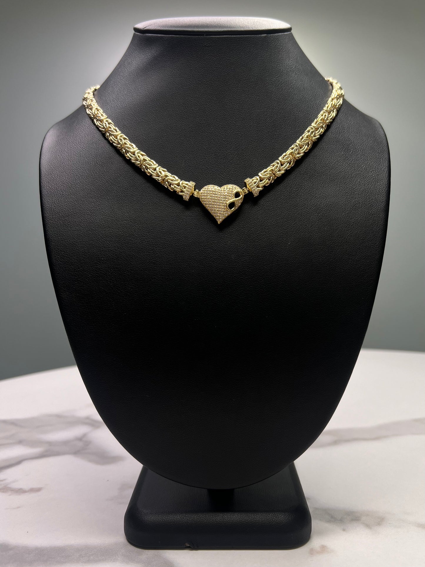 Heart with Infinity Choker 14K 22.5g