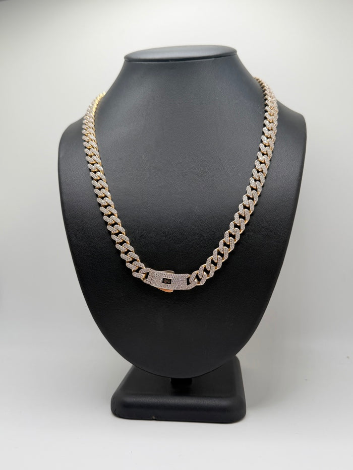 Chain Monaco 14K Zirconia Weight 41.7 g