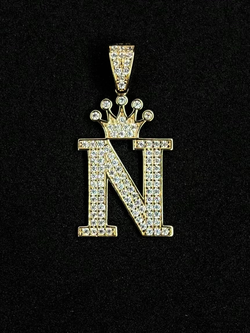 Charm Letter N 14K