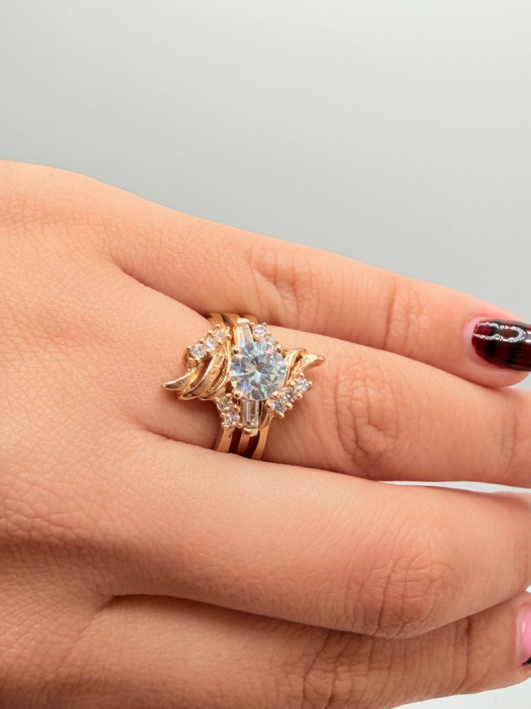 Anillos De Compromiso 14K Zirconia Weight 8.1 g