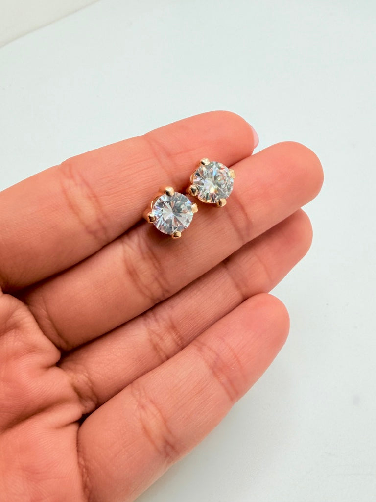 Aretes 14K Zirconia Weight 2.2 g