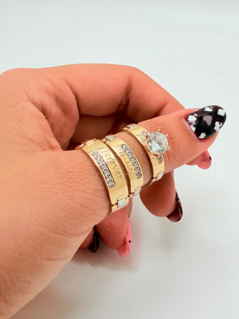 Anillos De Compromiso 14K Zirconia Weight 10 g
