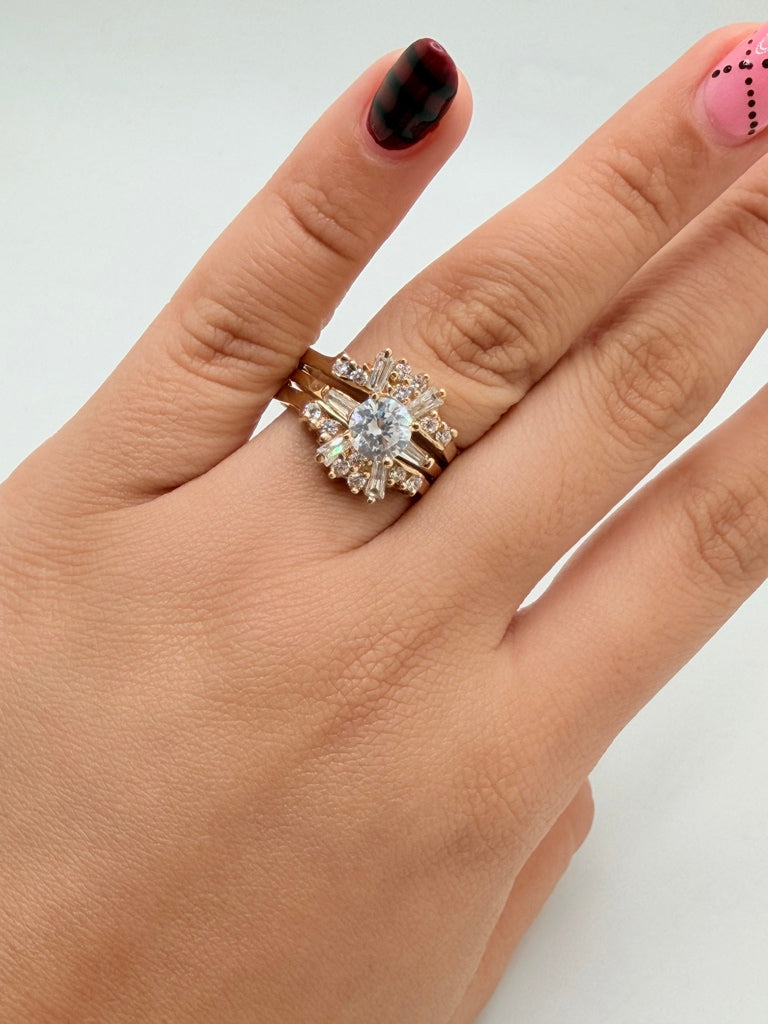Anillos De Compromiso 14K Zirconia Weight 9.4 g