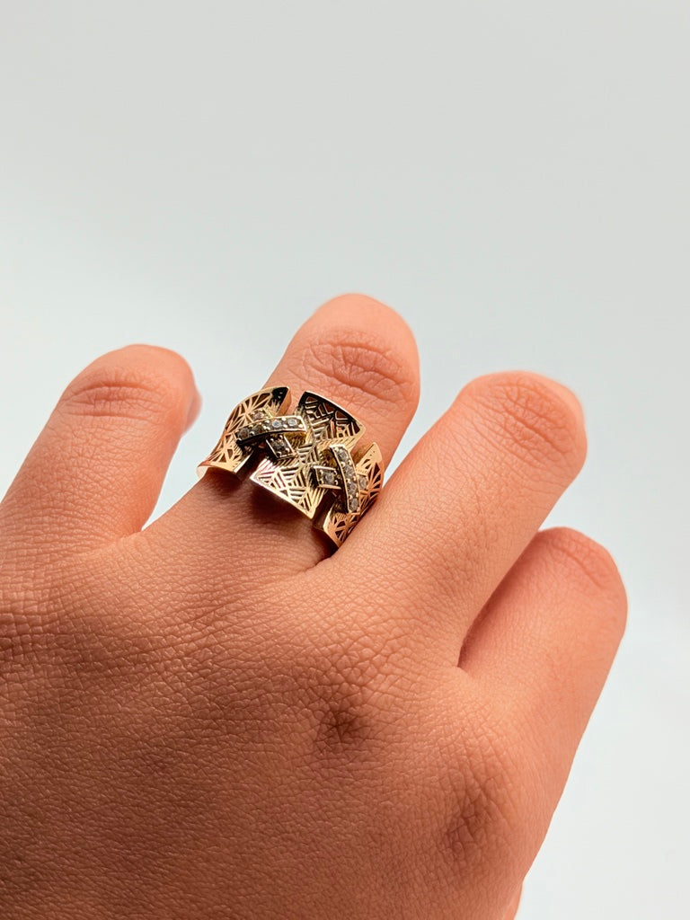 Anillo M 10K Zirconia Weight 3.4 g