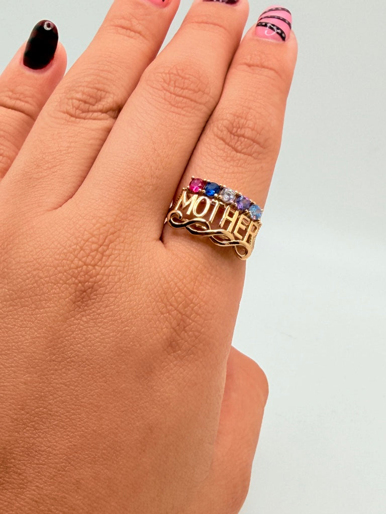 Anillo M 10K Zirconia Weight 2.3 g