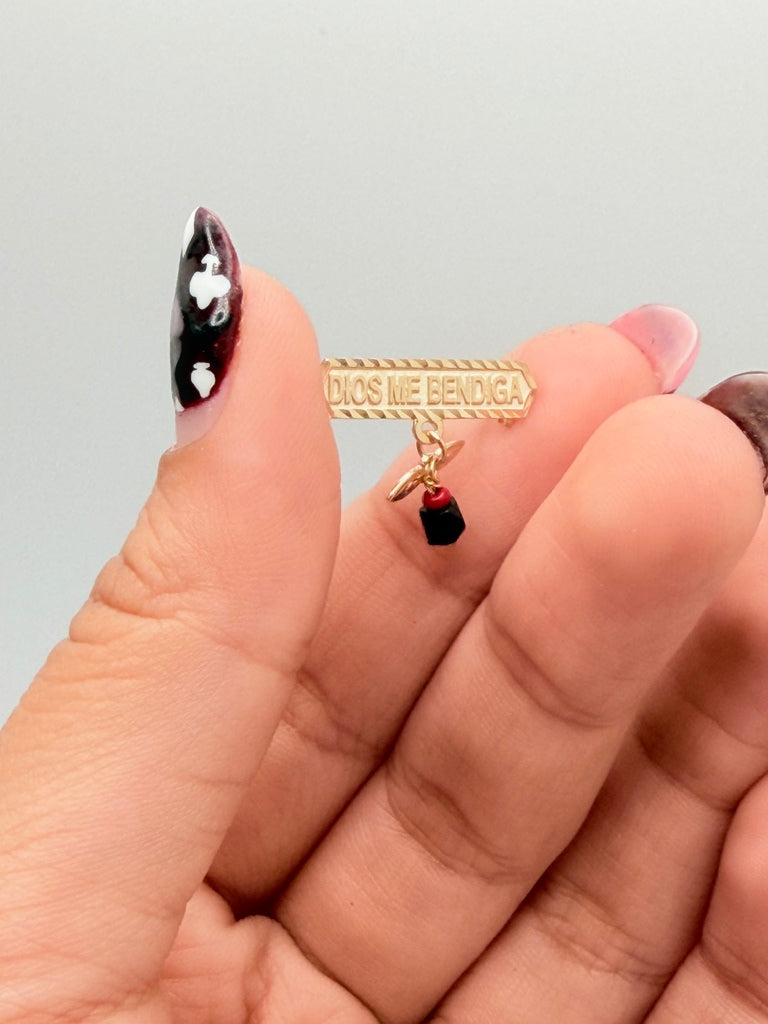 Broche 10K Azabache 1.1 g