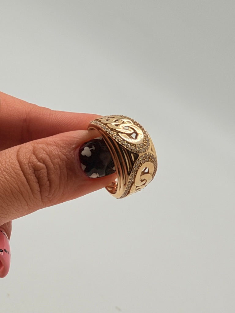 Anillo M 10K Zirconia Weight 3.4 g