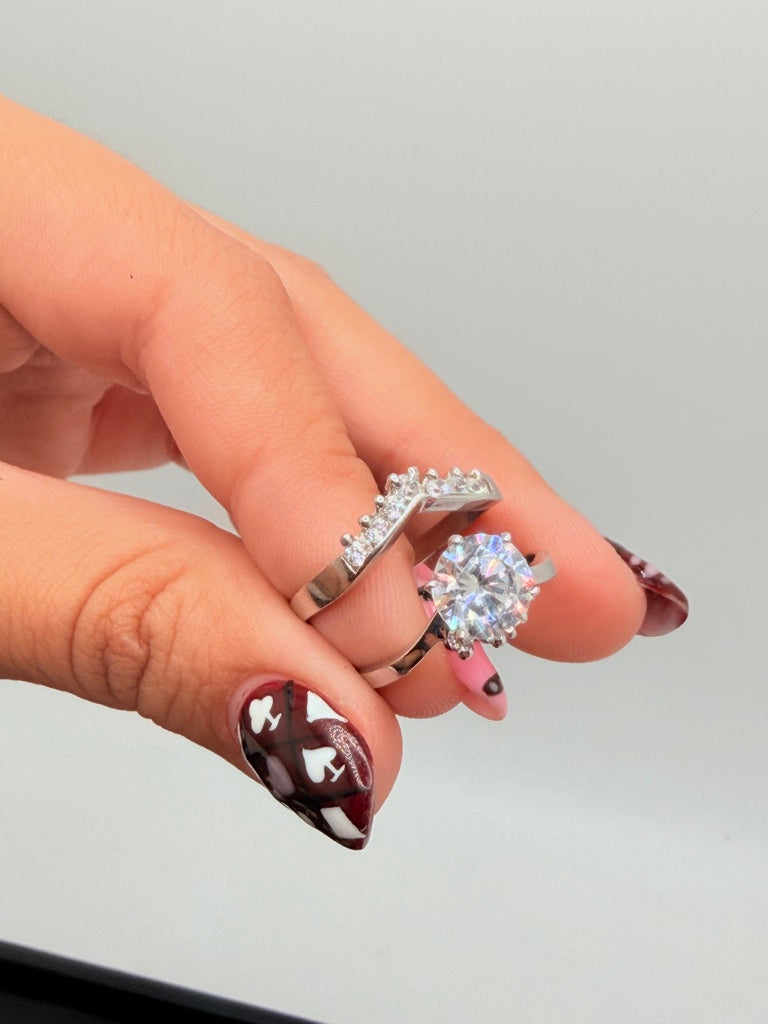 Anillos De Compromiso 14K Zirconia Weight 4.8 g