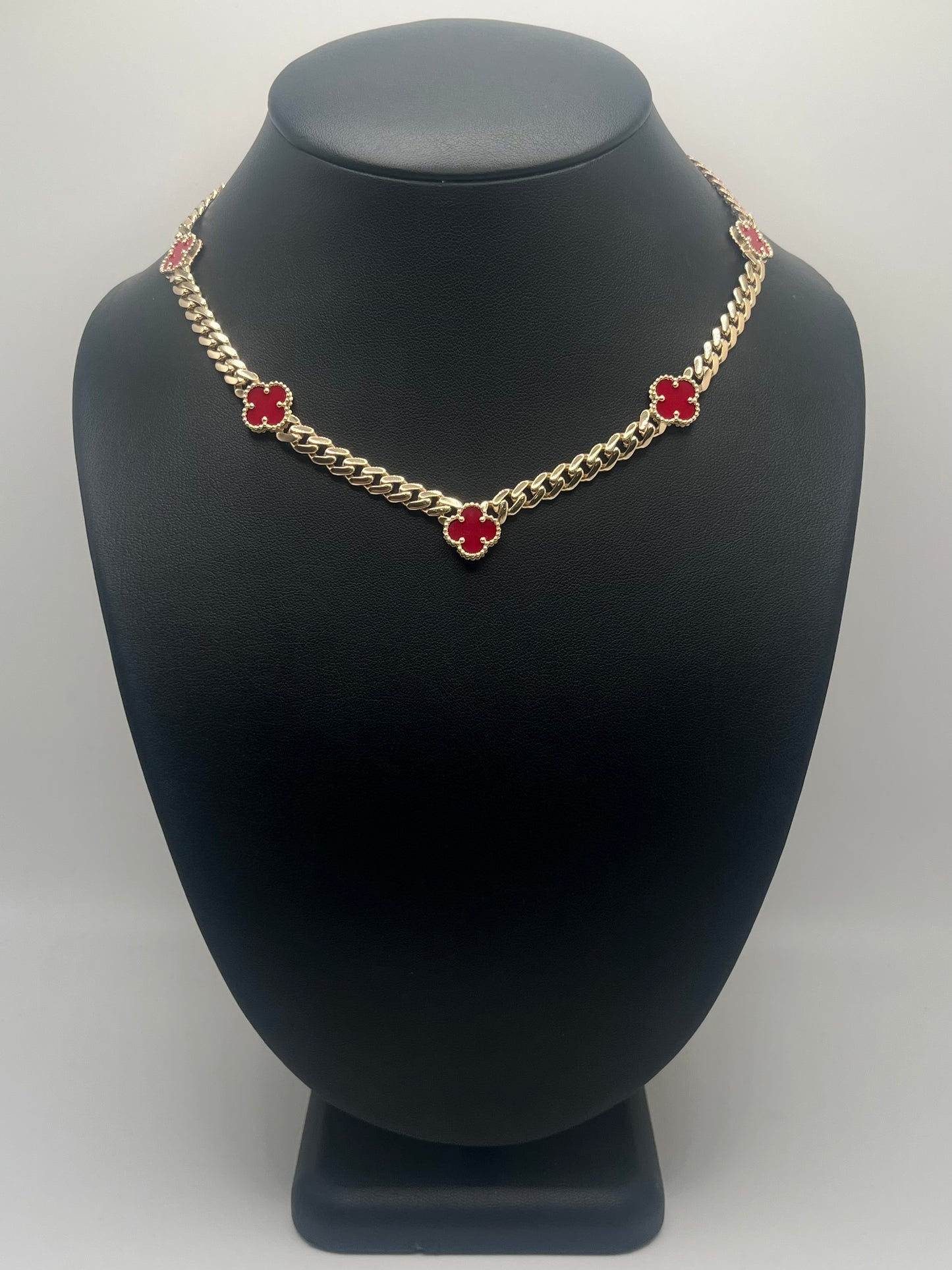 14K Flowers Choker  16.9 g