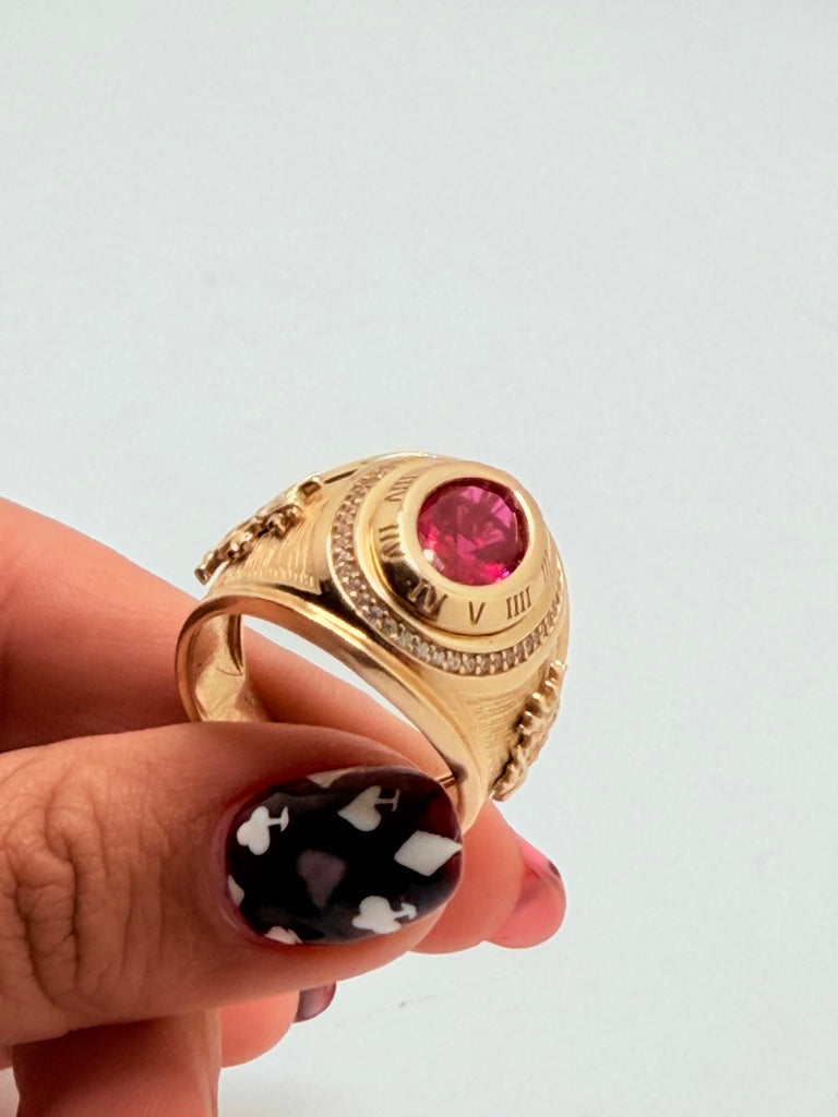 Anillo H 14K Zirconia Weight 13.8 g
