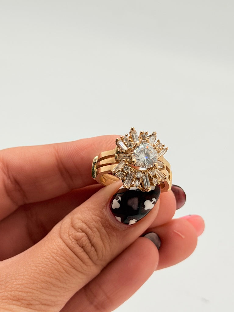 Anillos De Compromiso 14K Zirconia Weight 9.1 g