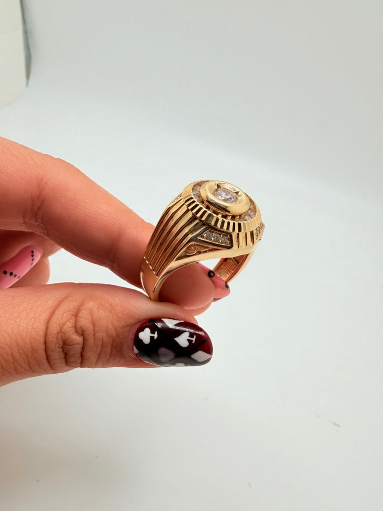 Anillo H 14K Zirconia Weight 13 g