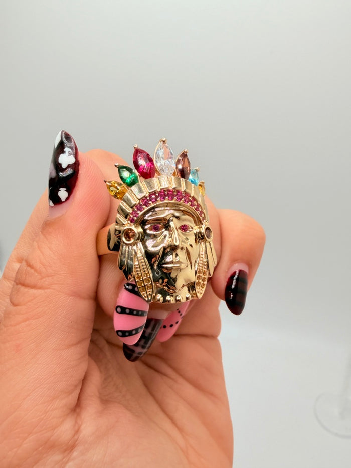Anillo H 10K Zirconia 8.4 g