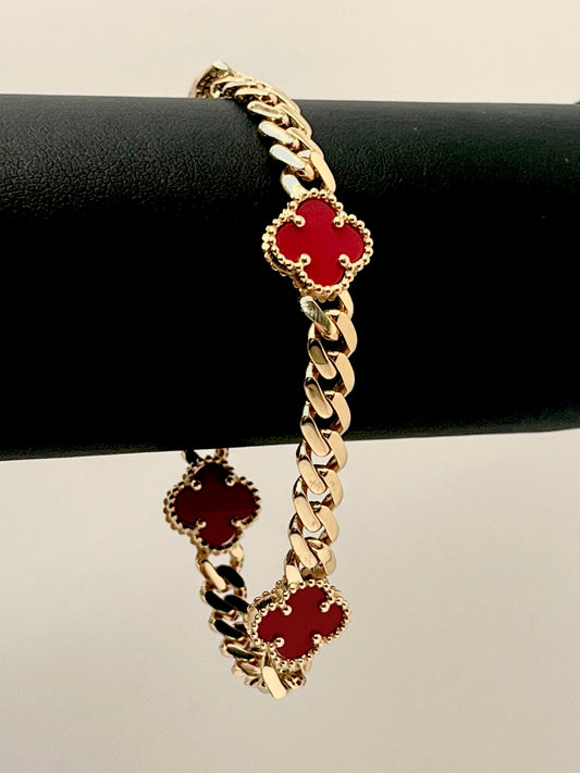 14K Flowers Bracelet 9.6 g