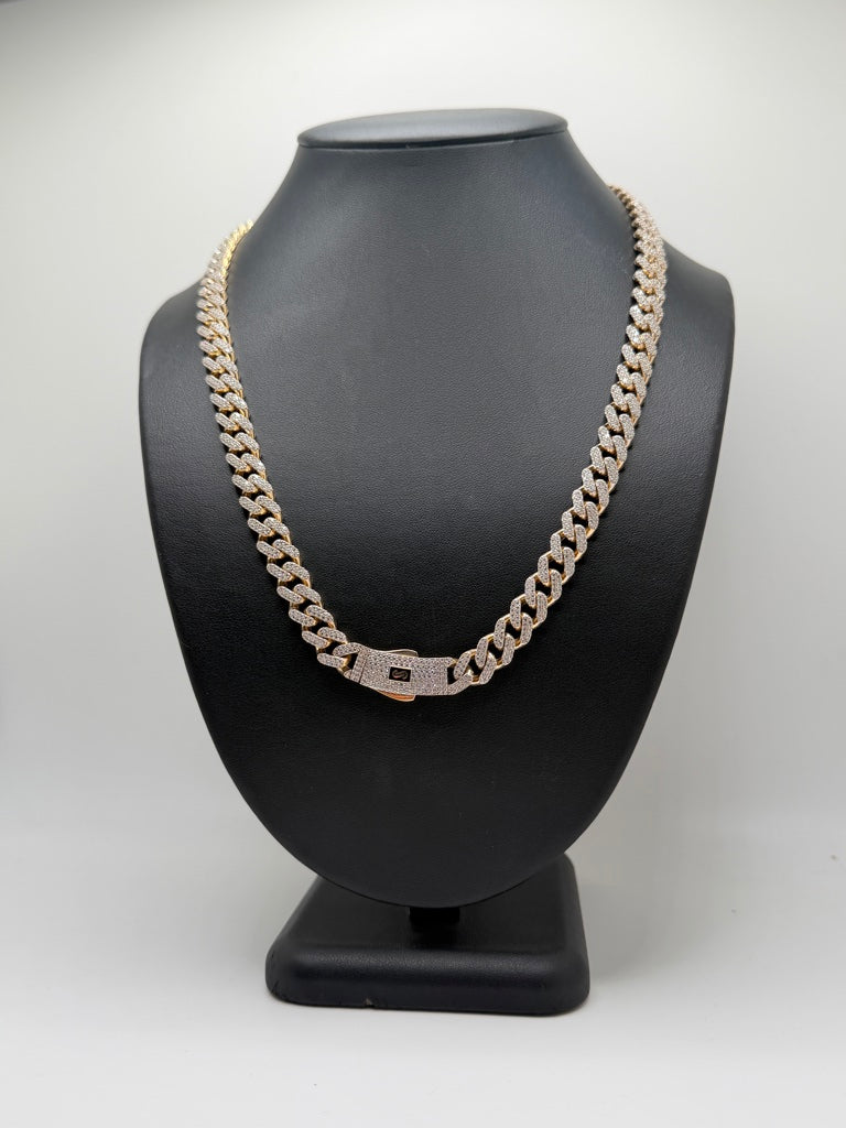 Chain Monaco 14K Zirconia Weight 41.7 g