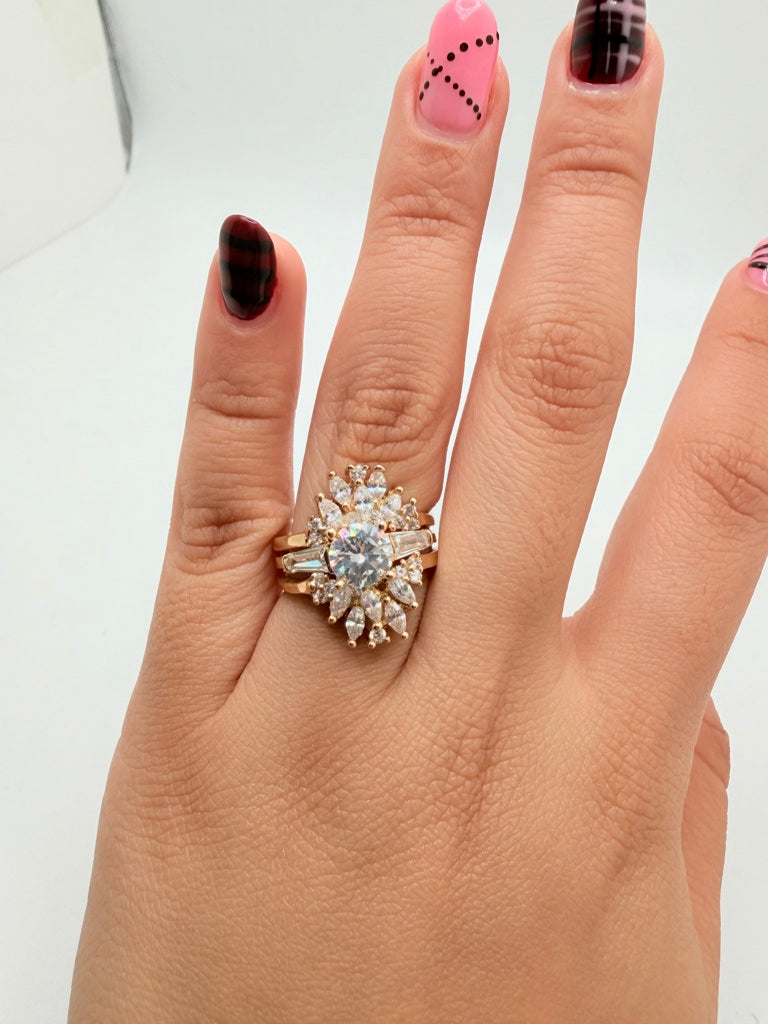Anillos De Compromiso 14K Zirconia Weight 9.1 g