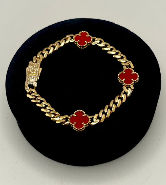 14K Flowers Bracelet 9.6 g