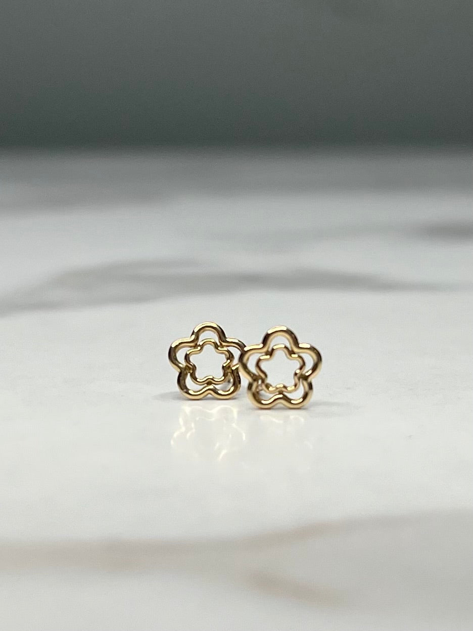 Aretes de Estrellitas para Bebe 14K 0.5 g