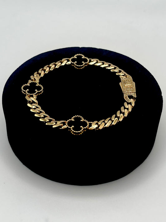14K Flowers Bracelet 9.3 g