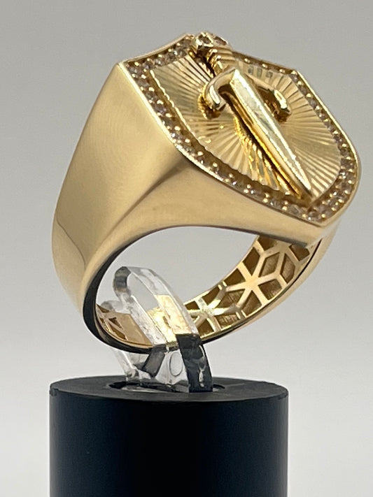 Anillo Semisolido 14K  6.6 g