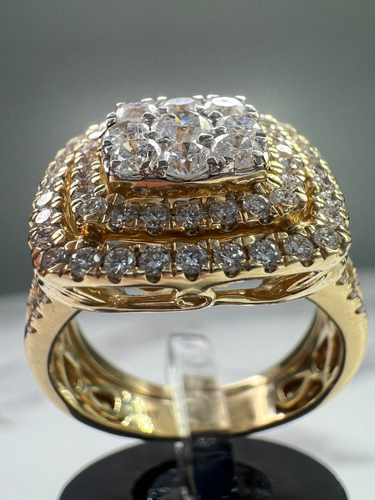 Anillos de Compromiso de Diamantes 14K 7.8 g 1.2 Ct