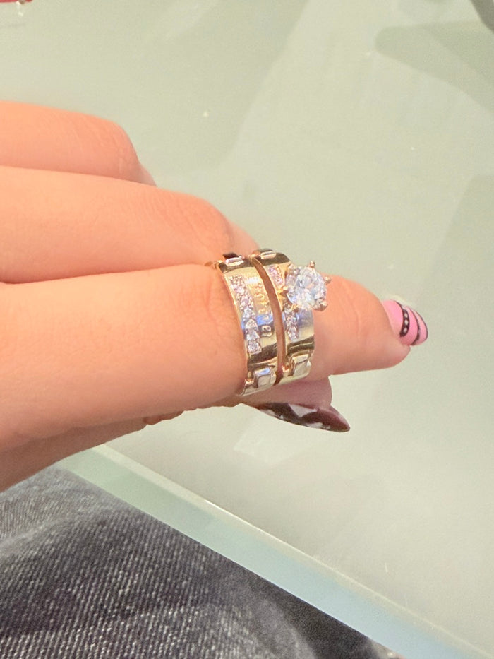 Anillos De Compromiso 14K Zirconia 6.6 g