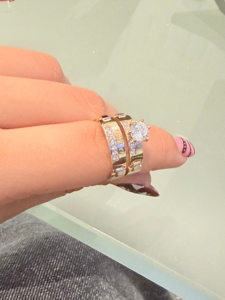 Anillos De Compromiso 14K Zirconia 6.6 g
