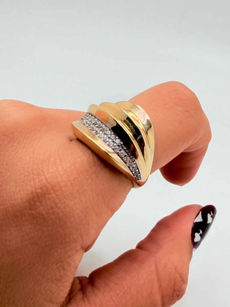 Anillo M 10K Zirconia Weight 3.6 g