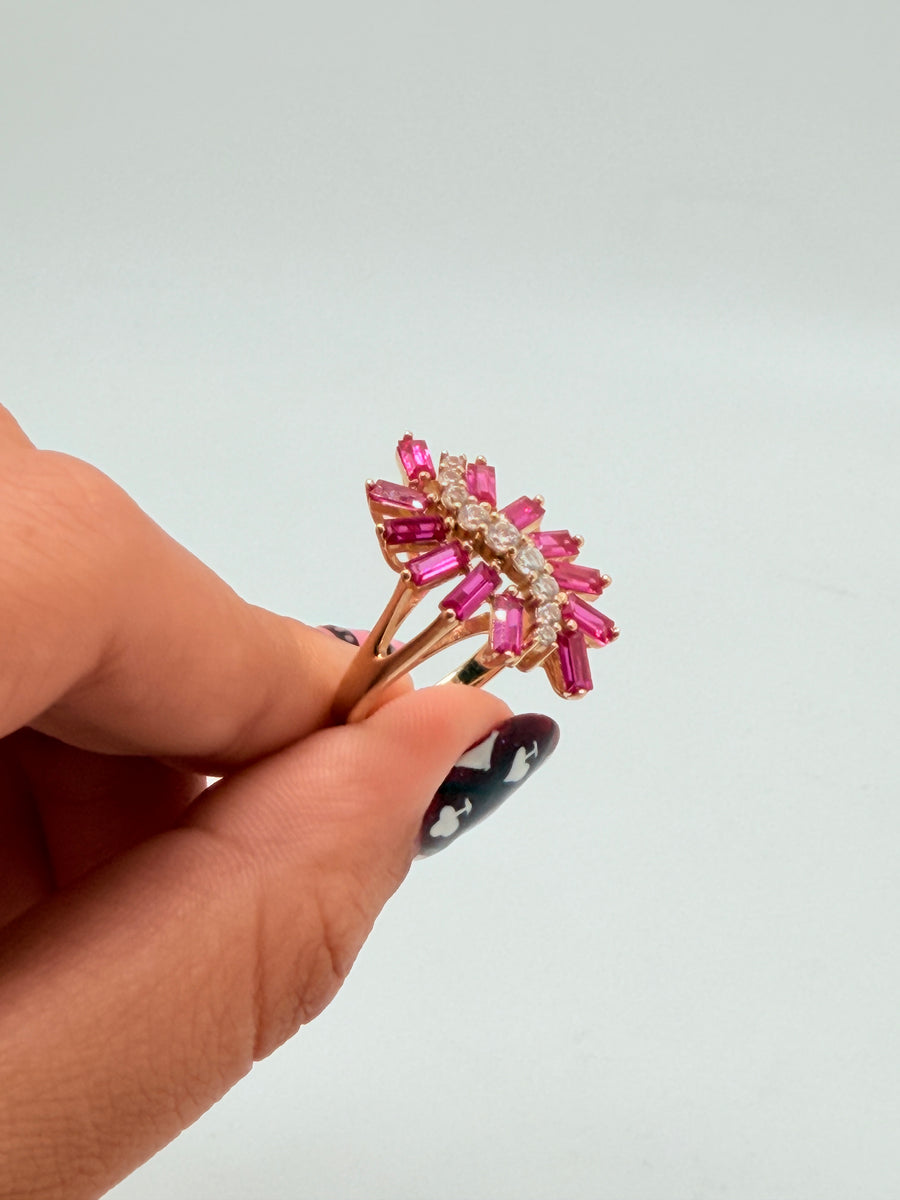 Anillo M 14K Zirconia Weight 5.2 g