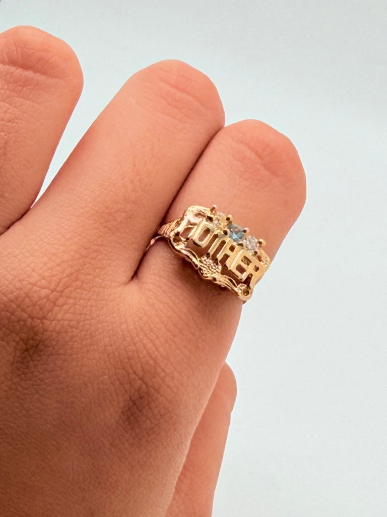 Anillo M 10K Zirconia Weight 2.3 g
