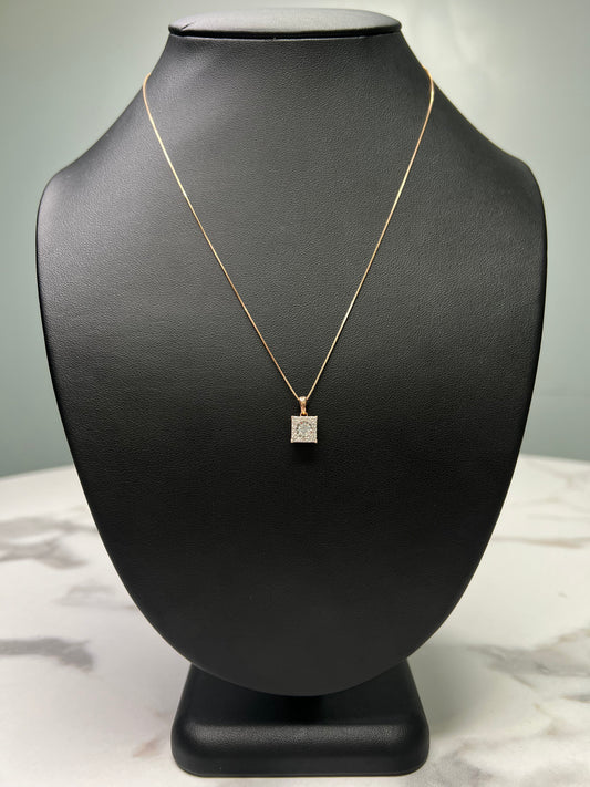 Rose Gold Set with Diamond Charm