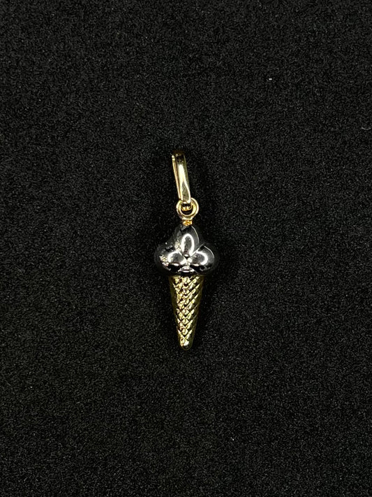 14K Ice Cream Cone Pendant
