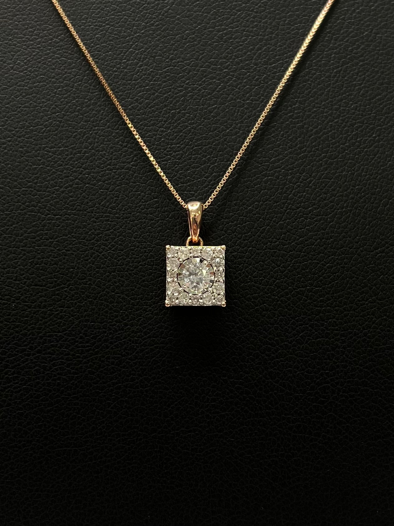 Rose Gold Set with Diamond Charm