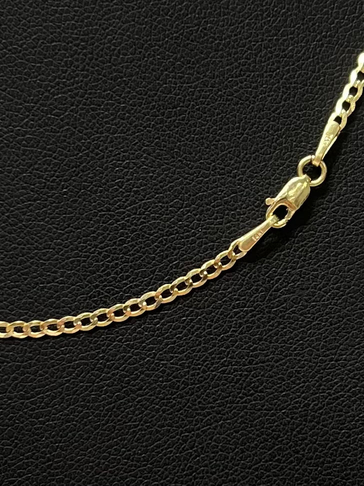 14K Glitter Cut Chain 2.3 g