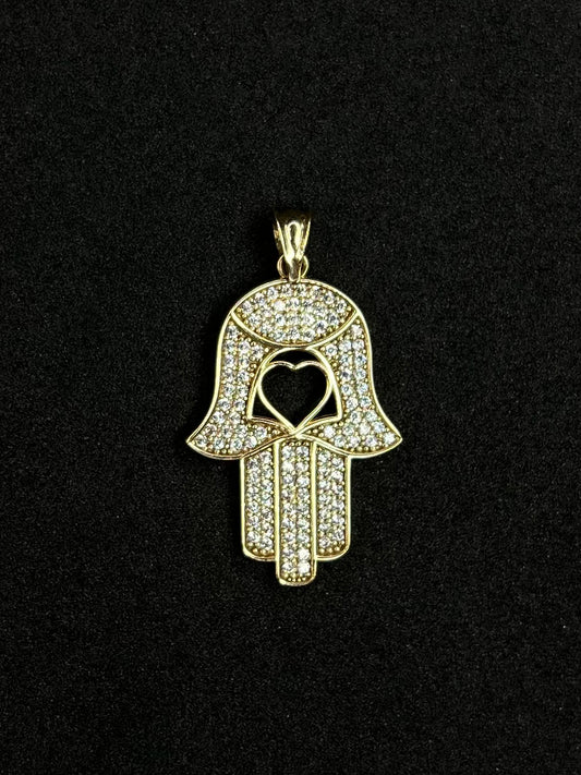 Hamsa Hand Pendant 14K 2.5 g