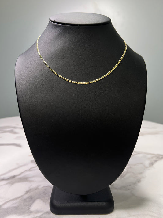 14K Glitter Cut Chain 2.3 g